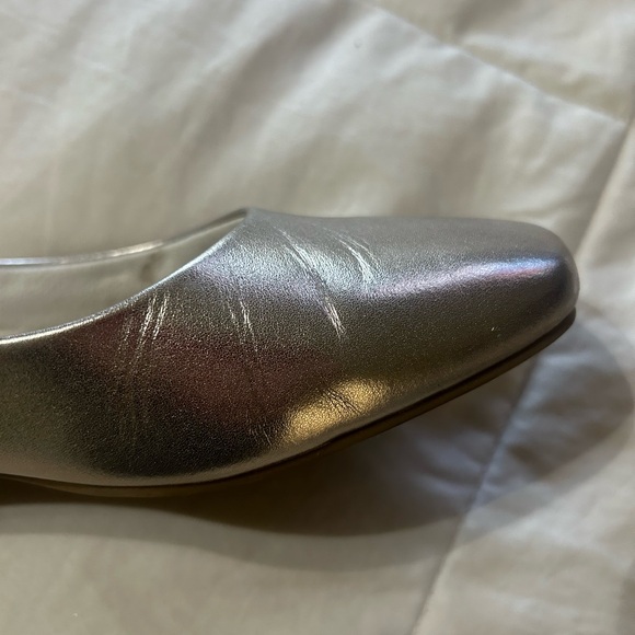 Brielle Light Gold Metallic Leather TOMS Flats - Picture 4 of 9